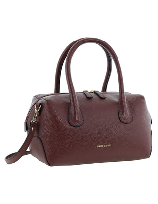 Mini Tote/Crossbody Bag Wine / Leather PC 4142 WINE Pierre Cardin Italian Leather Tote Crossbody Bag in Wine