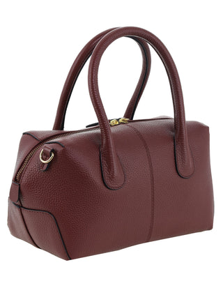 Mini Tote/Crossbody Bag Wine / Leather PC 4142 WINE Pierre Cardin Italian Leather Tote Crossbody Bag in Wine