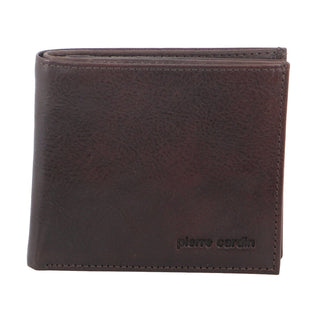 Leather Wallet Chocolate / Leather PC 8781 CHOC Pierre Cardin Italian Leather Tri-Fold Men's Wallet in Chocolate