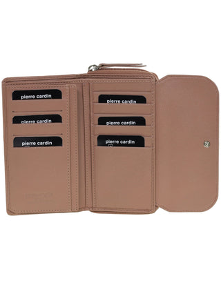 Bi-Fold Wallet Blush / Leather PC 4028 BLSH Pierre Cardin Ladies Bi-Fold Tab Wallet in Blush