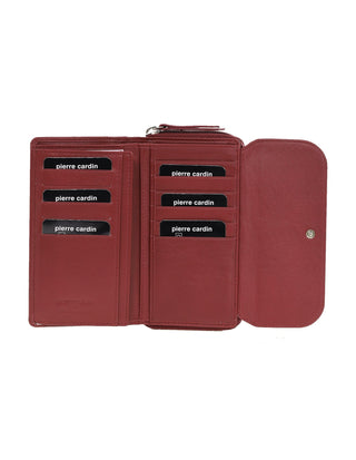 Bi-Fold Wallet Cherry / Leather PC 4028 CHERRY Pierre Cardin Ladies Bi-Fold Tab Wallet in Cherry