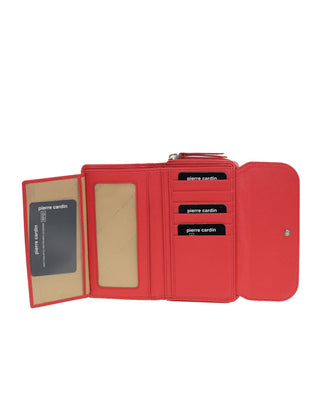 Bi-Fold Wallet Coral / Leather PC 4028 CORAL Pierre Cardin Ladies Bi-Fold Tab Wallet in Coral