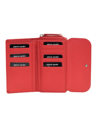 Bi-Fold Wallet Coral / Leather PC 4028 CORAL Pierre Cardin Ladies Bi-Fold Tab Wallet in Coral
