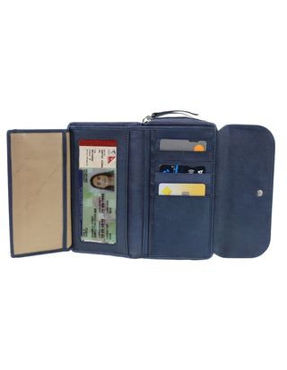 Bi-Fold Wallet Denim / Leather PC 4028 DENUM Pierre Cardin Ladies Bi-Fold Tab Wallet in Denim