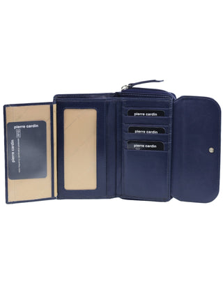 Bi-Fold Wallet Navy / Leather PC 4028 NAVY Pierre Cardin Ladies Bi-Fold Tab Wallet in Navy