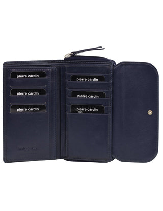 Bi-Fold Wallet Navy / Leather PC 4028 NAVY Pierre Cardin Ladies Bi-Fold Tab Wallet in Navy