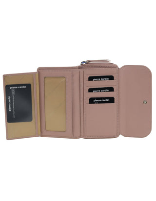 Bi-Fold Wallet Pink / Leather PC 4028 PINK Pierre Cardin Ladies Bi-Fold Tab Wallet in Pink