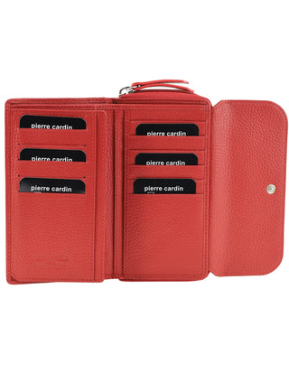 Bi-Fold Wallet Red / Leather PC 4028 RED Pierre Cardin Ladies Bi-Fold Tab Wallet in Red