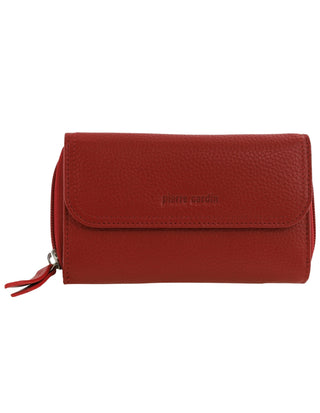 Bi-Fold Wallet Red / Leather PC 4028 RED Pierre Cardin Ladies Bi-Fold Tab Wallet in Red