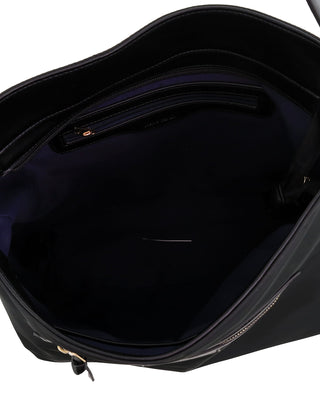 Hobo Bag Black / Nylon/Vegan Leather PC 4114 BLK Pierre Cardin Ladies Iconic Nylon Hobo/Shoulder Bag in Black