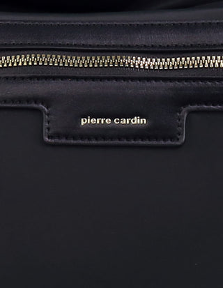 Hobo Bag Black / Nylon/Vegan Leather PC 4114 BLK Pierre Cardin Ladies Iconic Nylon Hobo/Shoulder Bag in Black