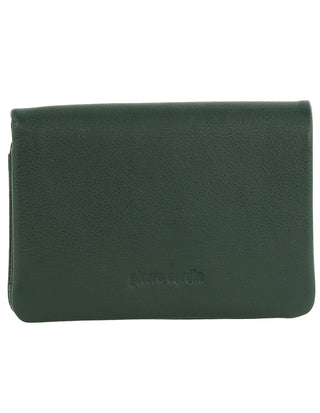 Leather Wallet Green / Leather PC 4086 GRN Pierre Cardin Ladies Leather Bi-Fold Wallet in Green