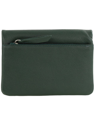 Leather Wallet Green / Leather PC 4086 GRN Pierre Cardin Ladies Leather Bi-Fold Wallet in Green