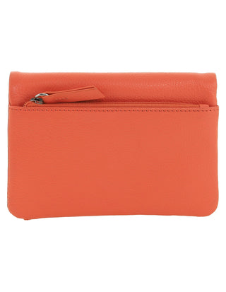 Leather Wallet Tangerine / Leather PC 4086 TANGERINE Pierre Cardin Ladies Leather Bi-Fold Wallet in Tangerine