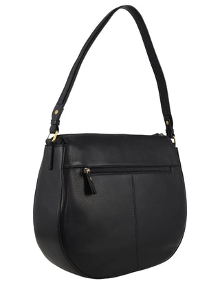 Hobo Bag Black / Leather PC 3977 BLK Pierre Cardin Ladies Leather Classic Hobo Bag in Black