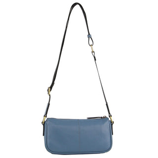 Crossbody Bag Blue / Leather PC 3801 BLUE Pierre Cardin Ladies Leather Cross Body Bag in Blue