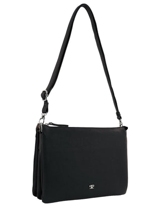 Crossbody Bag Black / Leather PC 4041 BLK Pierre Cardin Ladies Leather Crossbody Bag in Black