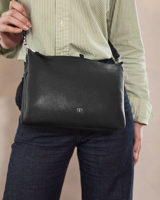 Crossbody Bag Black / Leather PC 4041 BLK Pierre Cardin Ladies Leather Crossbody Bag in Black