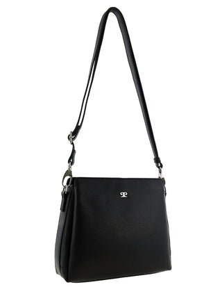 Crossbody Bag Black / Leather PC 4043 BLK Pierre Cardin Ladies Leather Crossbody Bag in Black
