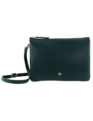 Crossbody Bag Green / Leather PC 4041 GRN Pierre Cardin Ladies Leather Crossbody Bag in Green