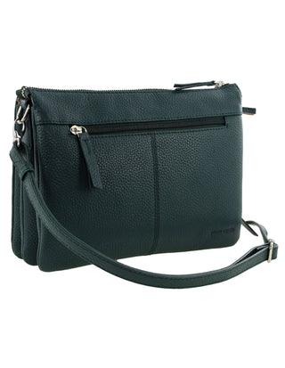 Crossbody Bag Green / Leather PC 4041 GRN Pierre Cardin Ladies Leather Crossbody Bag in Green