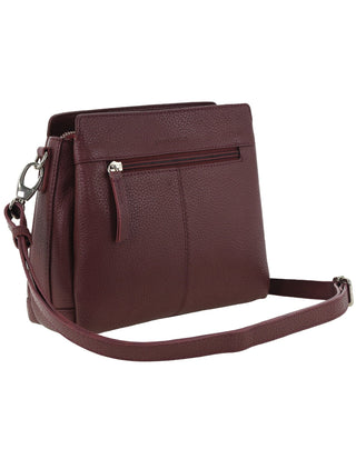 Crossbody Bag Shiraz / Leather PC 4043 SHIRAZ Pierre Cardin Ladies Leather Crossbody Bag in Shiraz