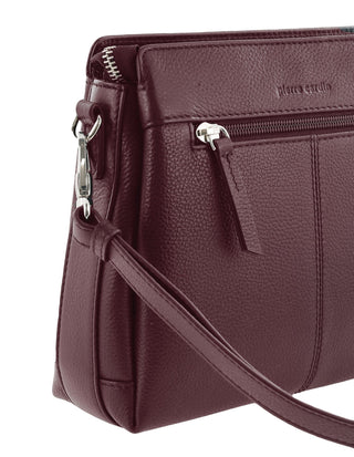 Crossbody Bag Shiraz / Leather PC 4043 SHIRAZ Pierre Cardin Ladies Leather Crossbody Bag in Shiraz