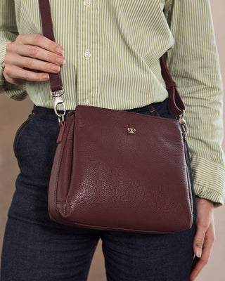 Crossbody Bag Shiraz / Leather PC 4043 SHIRAZ Pierre Cardin Ladies Leather Crossbody Bag in Shiraz