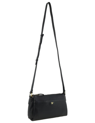 Crossbody Bag Black / Leather PC 3970 BLK Pierre Cardin Ladies Leather Durable Crossbody Bag in Black