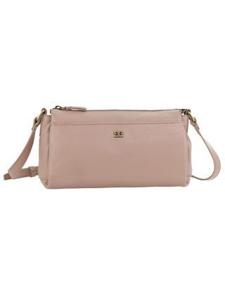 Crossbody Bag Rose / Leather PC 3970 ROSE Pierre Cardin Ladies Leather Durable Crossbody Bag in Rose