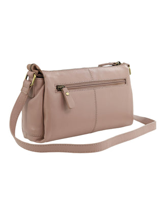 Crossbody Bag Rose / Leather PC 3970 ROSE Pierre Cardin Ladies Leather Durable Crossbody Bag in Rose