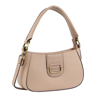 Shoulder Bag Nude / Leather PC 3559 NUDE Pierre Cardin Ladies Leather Flap Over Bag in Nude