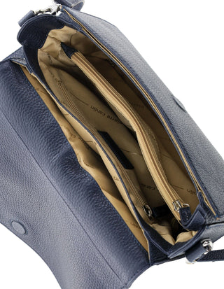 Crossbody Bag Navy / Leather PC 4040 NAVY Pierre Cardin Ladies Leather Flap Over Crossbody Bag in Navy