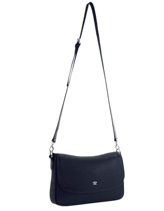 Crossbody Bag Navy / Leather PC 4040 NAVY Pierre Cardin Ladies Leather Flap Over Crossbody Bag in Navy