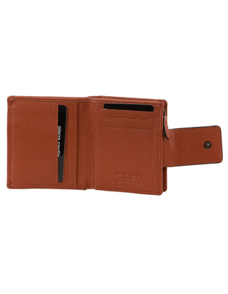 Leather Wallet Cognac / Leather PC 3862 COGN Pierre Cardin Ladies Leather Flip-over Bi-fold Wallet in Cognac