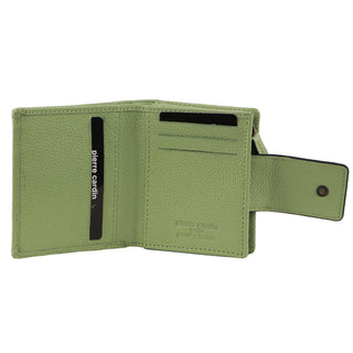 Leather Wallet Jade / Leather PC 3862 JADE Pierre Cardin Ladies Leather Flip-over Bi-fold Wallet in Jade