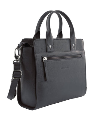 Crossbody Bag Black / Leather PC 4042 BLACK Pierre Cardin Ladies Leather Mini Tote Crossbody Bag in Black