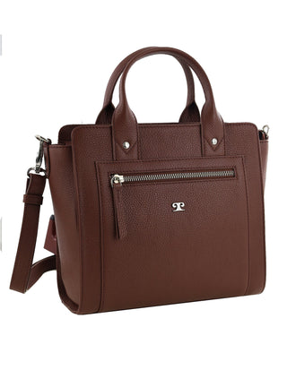 Crossbody Bag Chocolate / Leather PC 4042 CHOCOLATE Pierre Cardin Ladies Leather Mini Tote Crossbody Bag in Chocolate