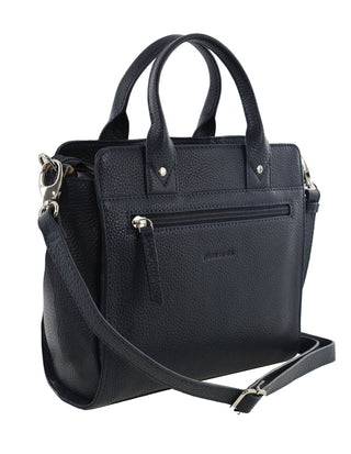 Crossbody Bag Navy / Leather PC 4042 NAVY Pierre Cardin Ladies Leather Mini Tote Crossbody Bag in Navy