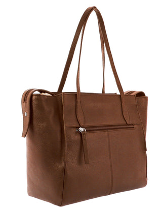 Tote Bag Tan / Leather PC 4052 TAN Pierre Cardin Ladies Leather Shopper Tote in Tan