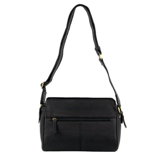 Crossbody bag Black / Leather PC 3564 BLK Pierre Cardin Ladies Leather Stitch-design Cross-Body Bag in Black