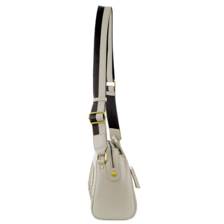 Crossbody bag Bone / Leather PC 3564 BONE Pierre Cardin Ladies Leather Stitch-design Cross-Body Bag in Bone