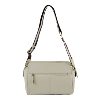 Crossbody bag Bone / Leather PC 3564 BONE Pierre Cardin Ladies Leather Stitch-design Cross-Body Bag in Bone