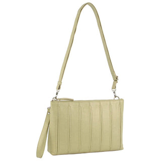 Crossbody bag Sand / Leather PC 3574 SAND Pierre Cardin Ladies Leather Stitch-design Cross Body Bag in Sand