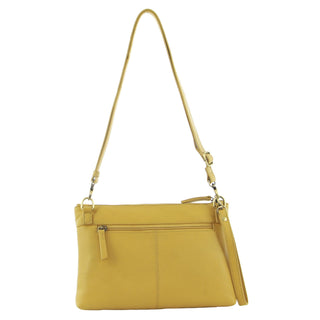 Crossbody bag Yellow / Leather PC 3565 YELLOW Pierre Cardin Ladies Leather Stitch-design Cross-Body Bag in Yellow