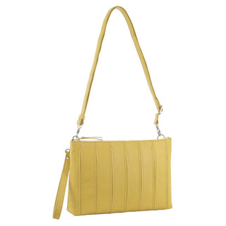 Crossbody bag Yellow / Leather PC 3574 YELL Pierre Cardin Ladies Leather Stitch-design Cross Body Bag in Yellow