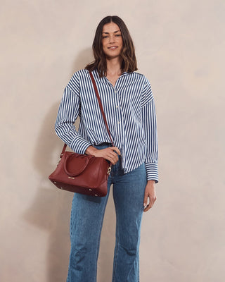 Tote Bag Red / Leather PC 4054 RED Pierre Cardin Ladies Leather Tote Crossbody Bag in Red