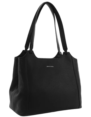 Tote Bag Black / Leather PC 4053 BLACK Pierre Cardin Ladies Leather Tote in Black