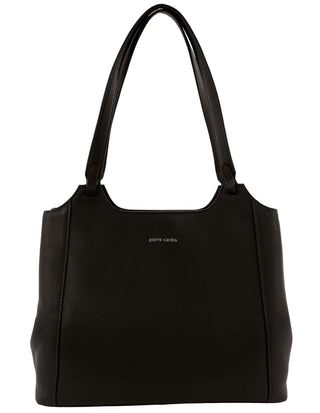 Tote Bag Black / Leather PC 4053 BLACK Pierre Cardin Ladies Leather Tote in Black