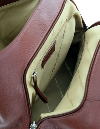 Tote Bag Chocolate / Leather PC 4053 CHOCOLATE Pierre Cardin Ladies Leather Tote in Chocolate